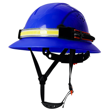 CE Full Brim Safety Helmet LED Lighting &ndash; Anti Collision Blue