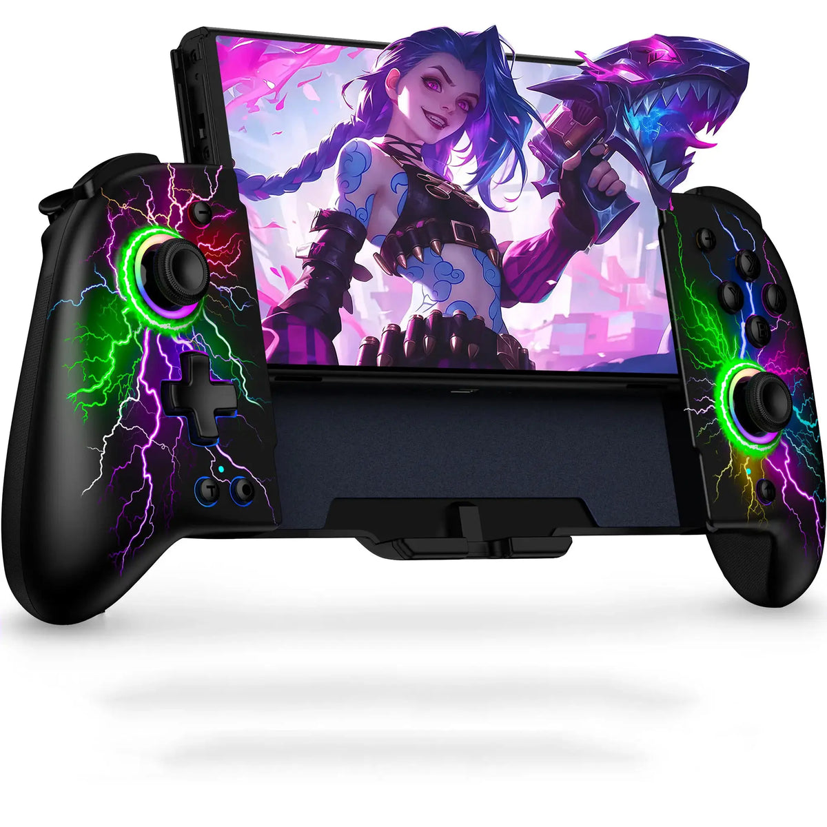BEBONCOOL JC200 Hall Effect All-in-one Joycon For Nintendo Switch/Switch OLED 6-Axis Gyro Double Motor Vibration Gamepad by InterCyprus Trading Ltd
