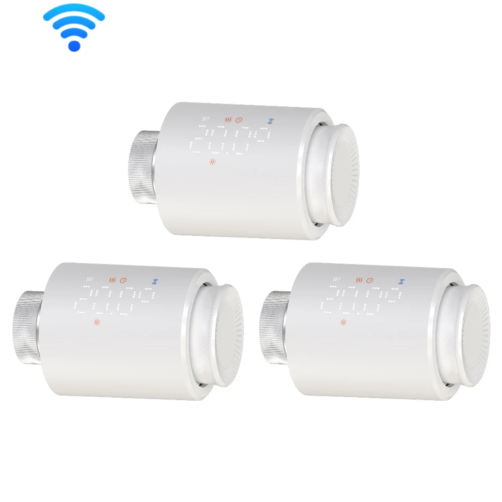 Tuya Smart WiFi Thermostatic Radiator Valve TRV &ndash; Remote App 3pcs WiFi / 3 x 1.5V