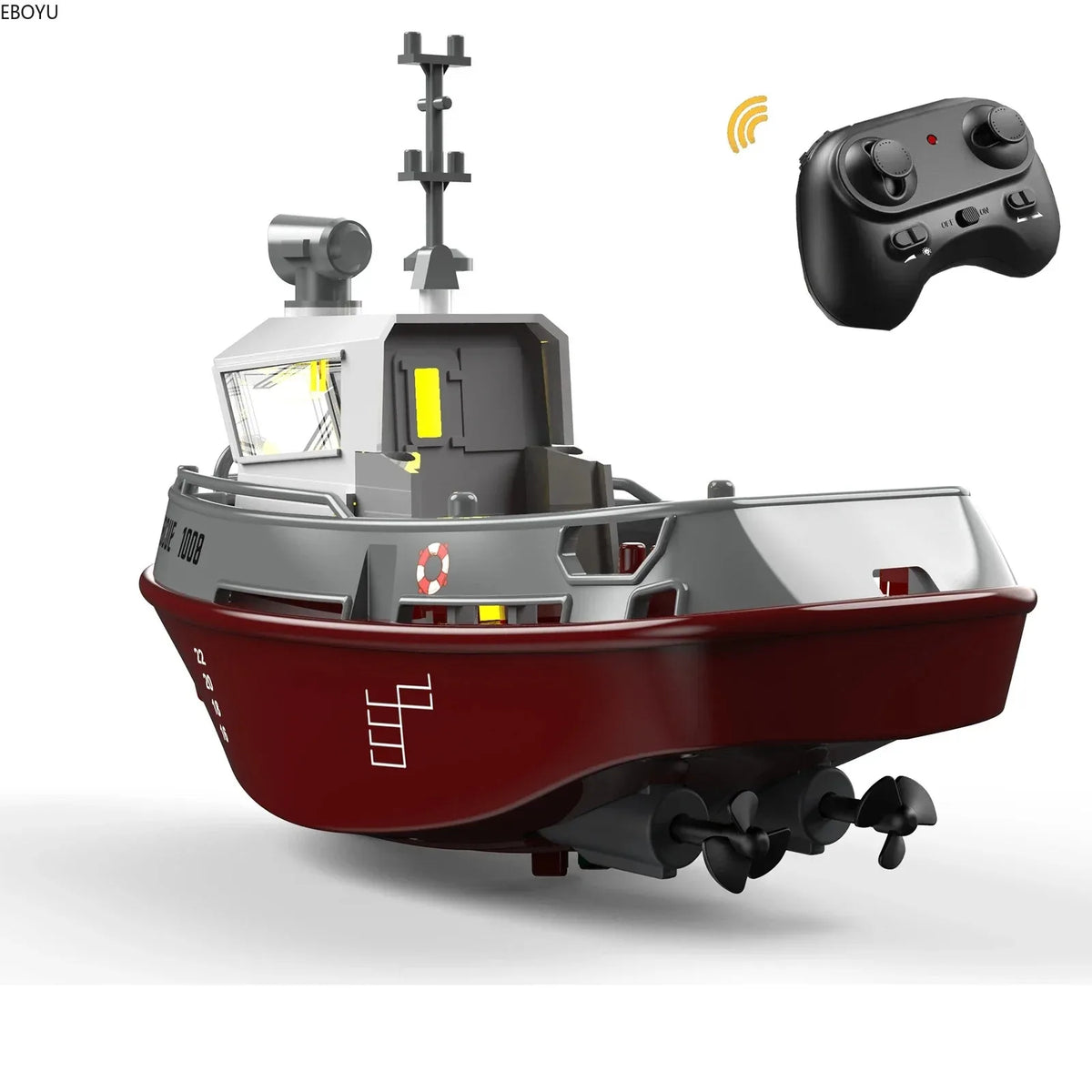 ZEY RC S820 Wireless Remote Control Tugboat with Dual Motors for Kids