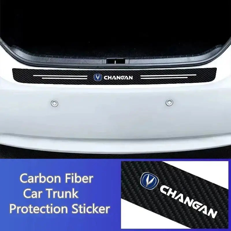 Changan Door Sill Protector Strips Carbon Fiber PU Leather