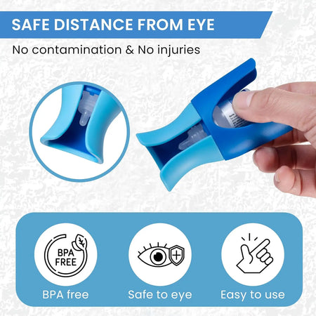 Eyedrop Guide Aid - Reusable Eye Drops Holder and Applicator Tool
