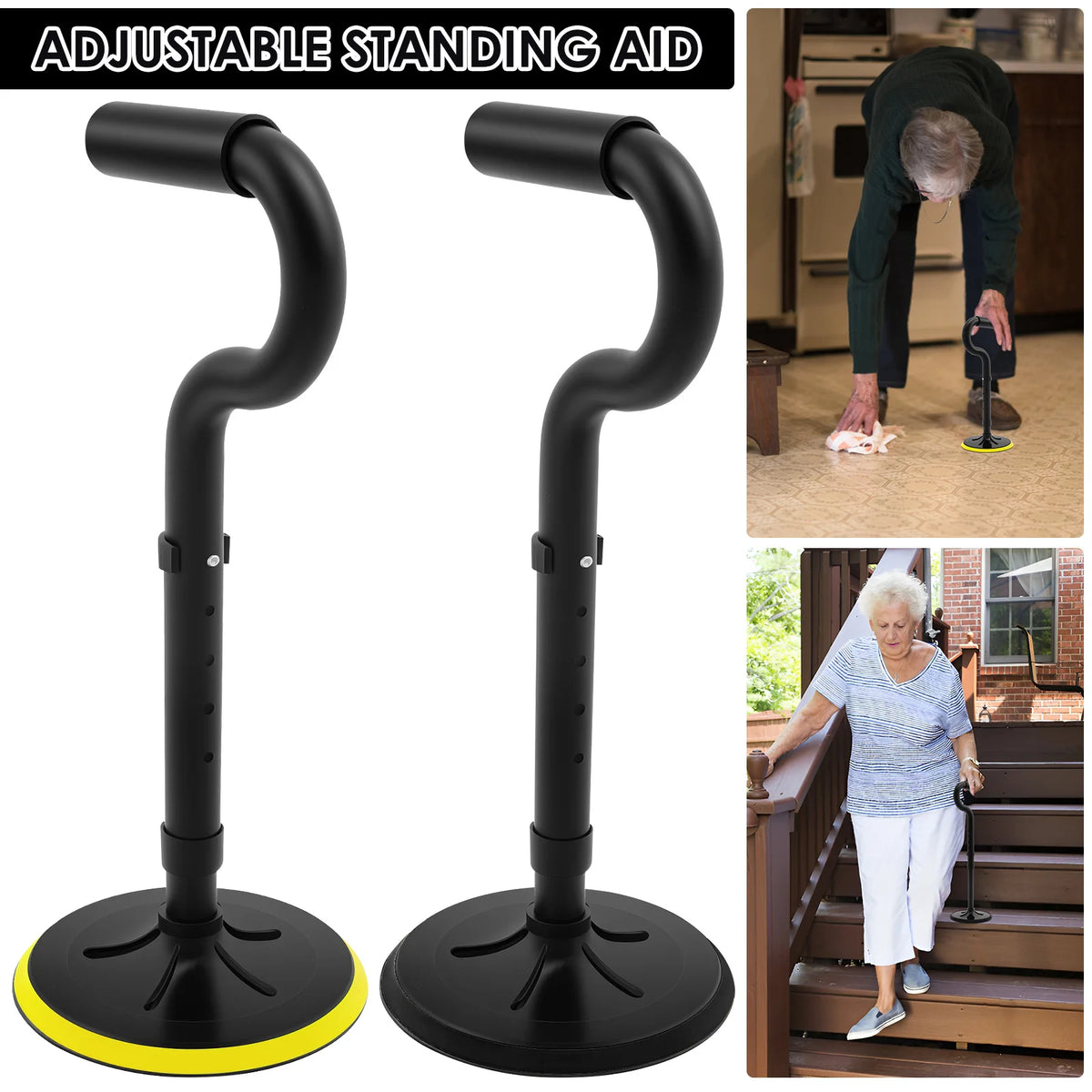 Senior Standing Aid Tool &ndash; Adjustable Height Levels for Enhanced Mobility