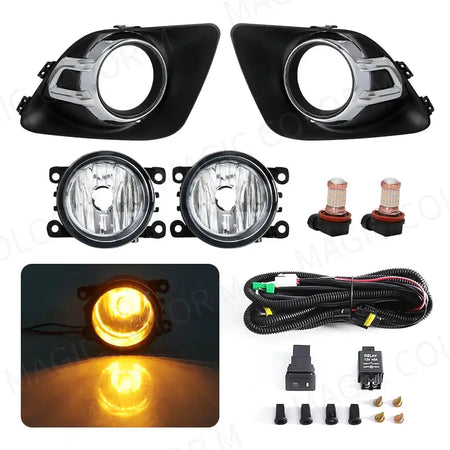For Mitsubishi ASX 2011 2012 2013 LED Fog Light Lamp Headlights Halogen Cover Hood Frame Bezel Waterproof Car Accessories 12V by InterCyprus Trading Ltd