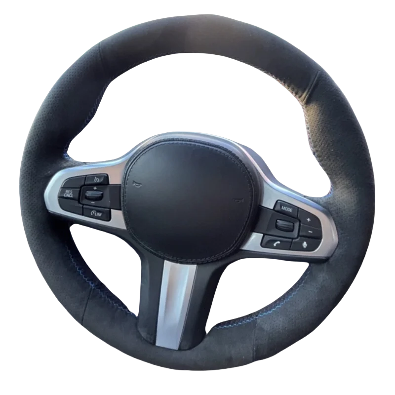 Housse de volant en cuir suédé sur mesure pour BMW M Sport G30 G31