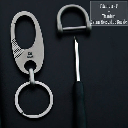 Luxury Titanium Keychain - Ultra Lightweight Carabiner for Men F-M17