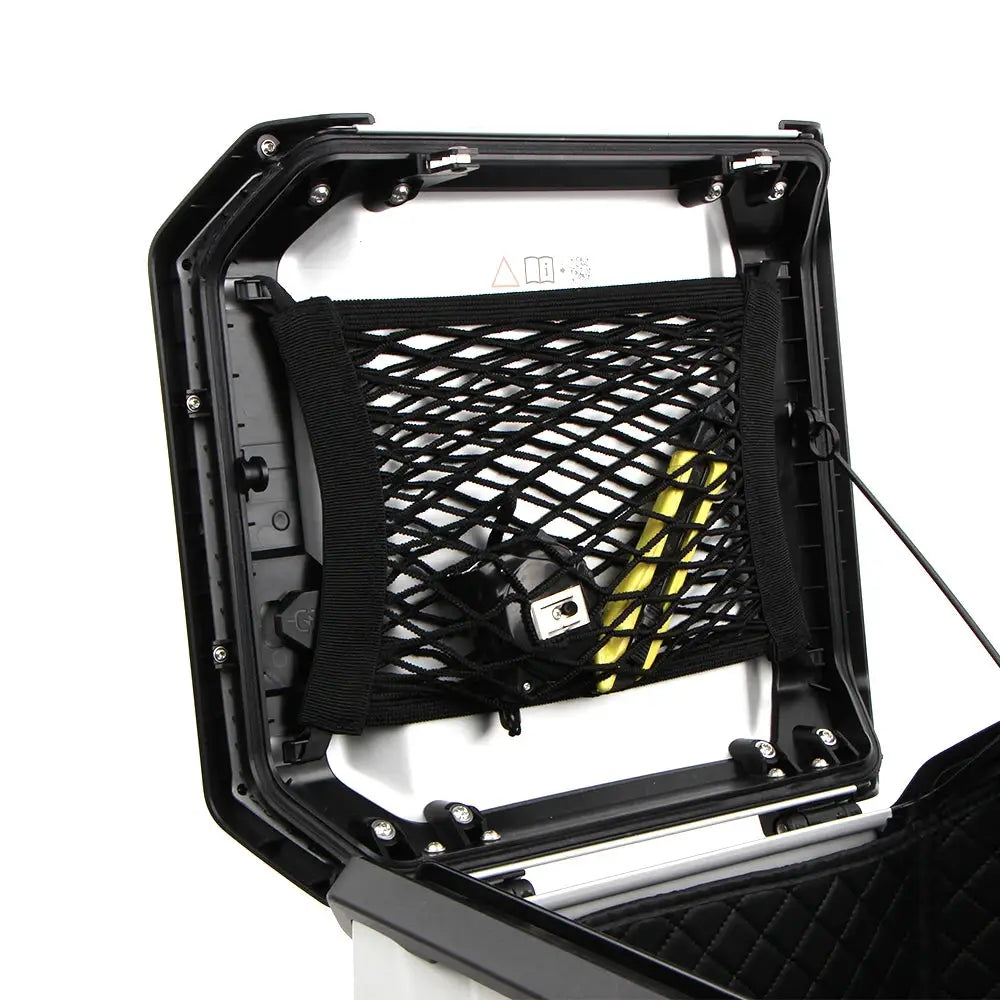 For BMW R1300GS ADV R1300GS Adventure Motorcycle Backrest Soft Rear Top Case/Storage Cargo Mesh Net/Aluminum Handle Rope Pannier by InterCyprus Trading Ltd