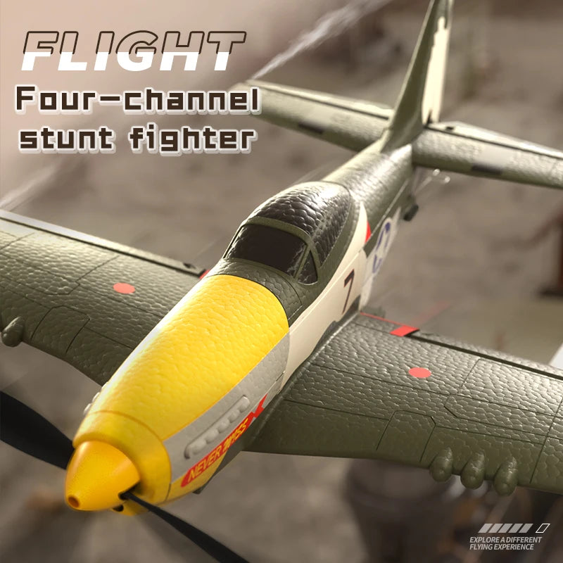 P51 Mustang Foam RC Plane - 4CH Ready-to-Fly Aerobatic Fighter