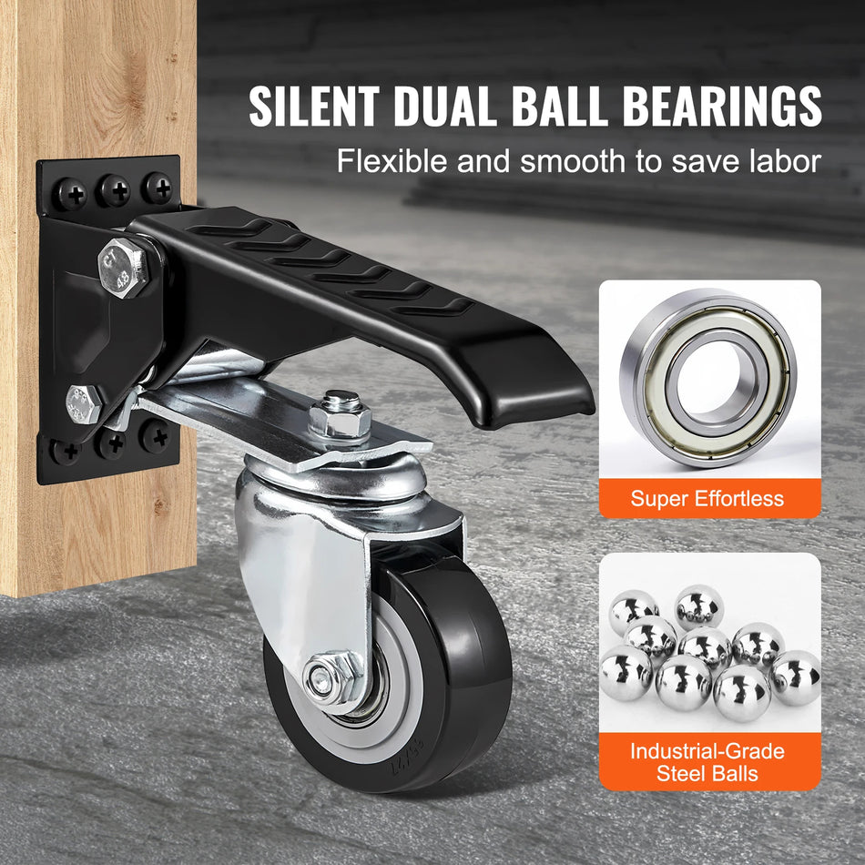 SucceBuy 2.5 Inch Workbench Caster Wheels Set 4 - Quiet