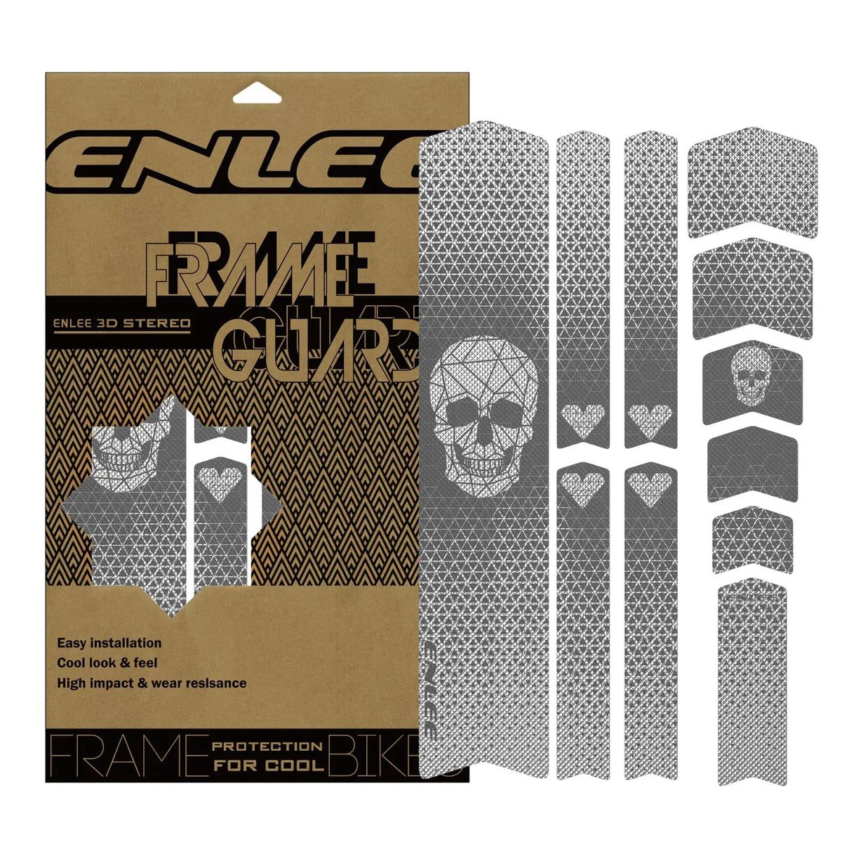 Enli Full Set 3D 3M Bicycle Frame Protective Film Wear resistant and Leave No Trace Mountain Bike Frame Protective Film by InterCyprus Trading Ltd