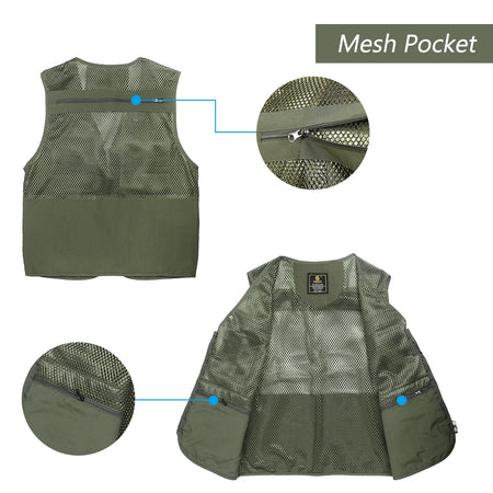 Fishing Vest Breathable Travel Mesh Vest &ndash; All Day Comfort