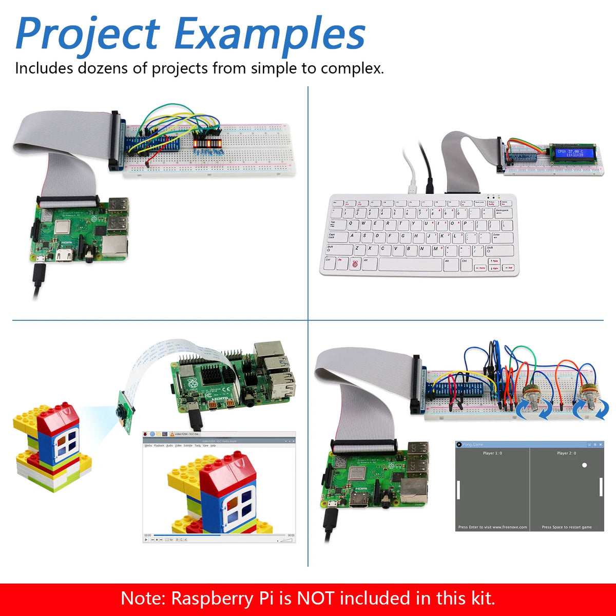 Freenove Complete Starter Kit for Raspberry Pi &ndash; Comprehensive Learning Experience with 386 Items