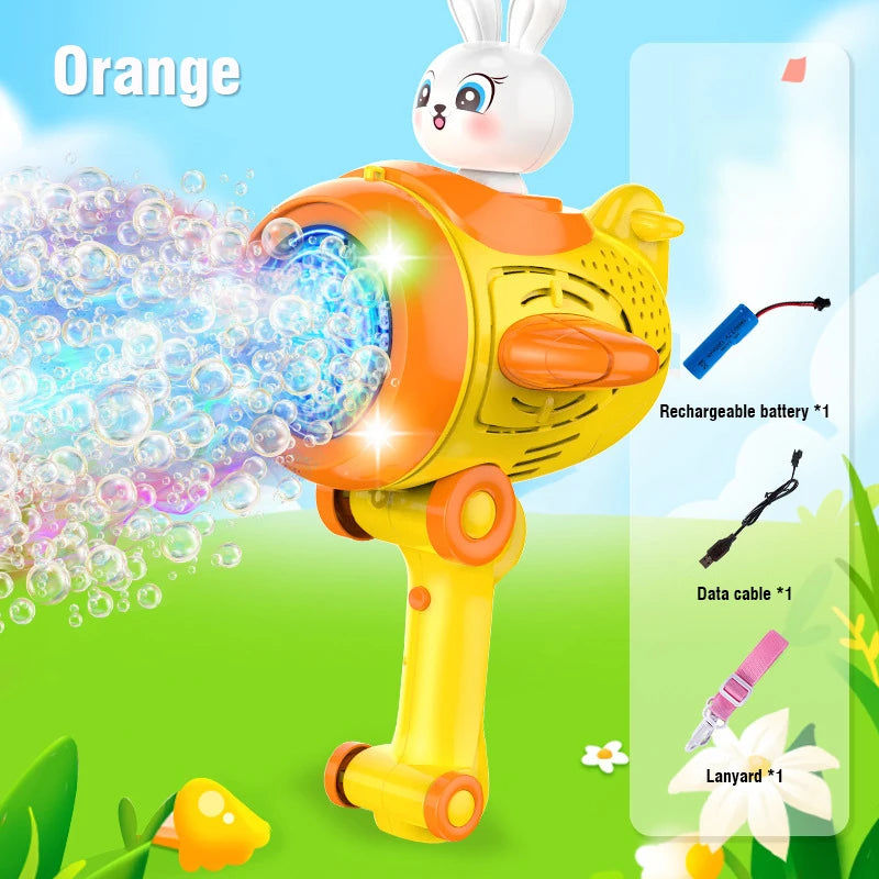 Electric Rabbit Bubble Gun &ndash; Automatic Bubble Machine yellow