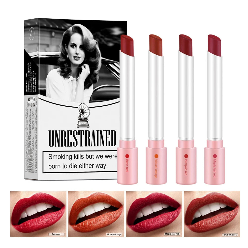 Velvet Matte Waterproof Cigarette Lip Gloss Set