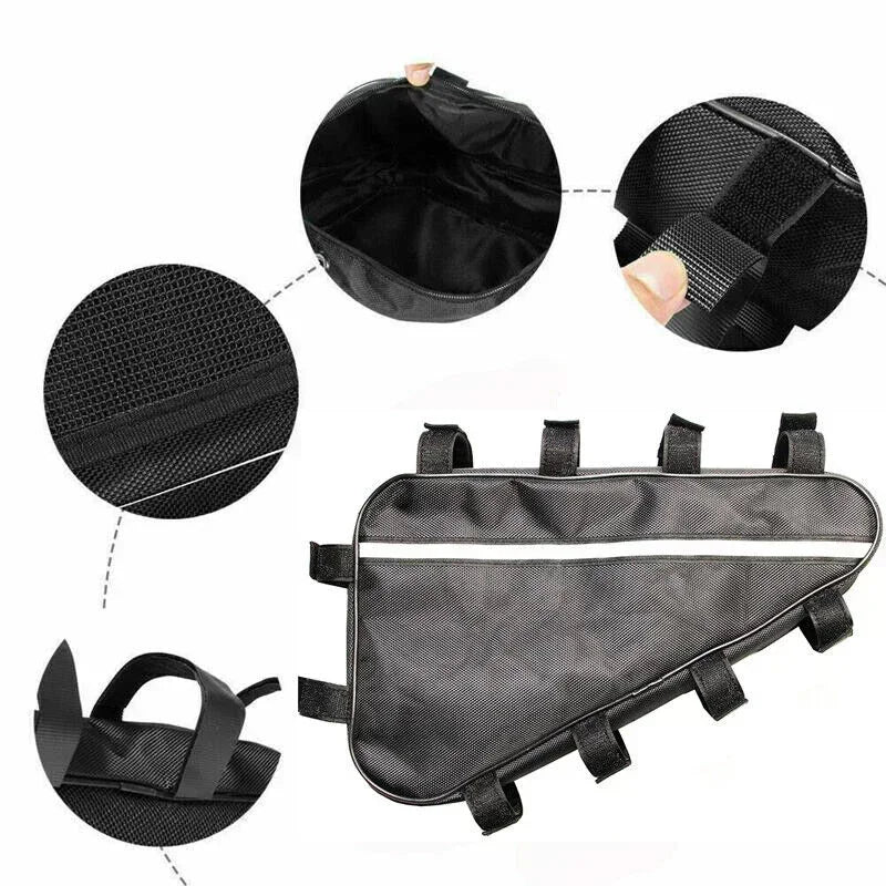 Αδιάβροχη Τριγωνική Τσάντα Μπαταρίας Ποδηλάτου για MTB και Δρόμους Ποδηλάτων, Θήκη Αποθήκευσης από 210D Oxford ύφασμα