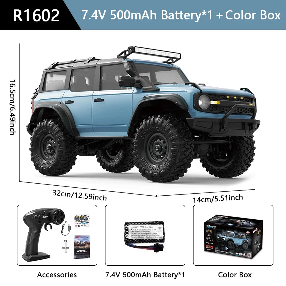 HB R1601 RC Car 1:16 4WD Off Road Model &ndash; LED Lights R1602