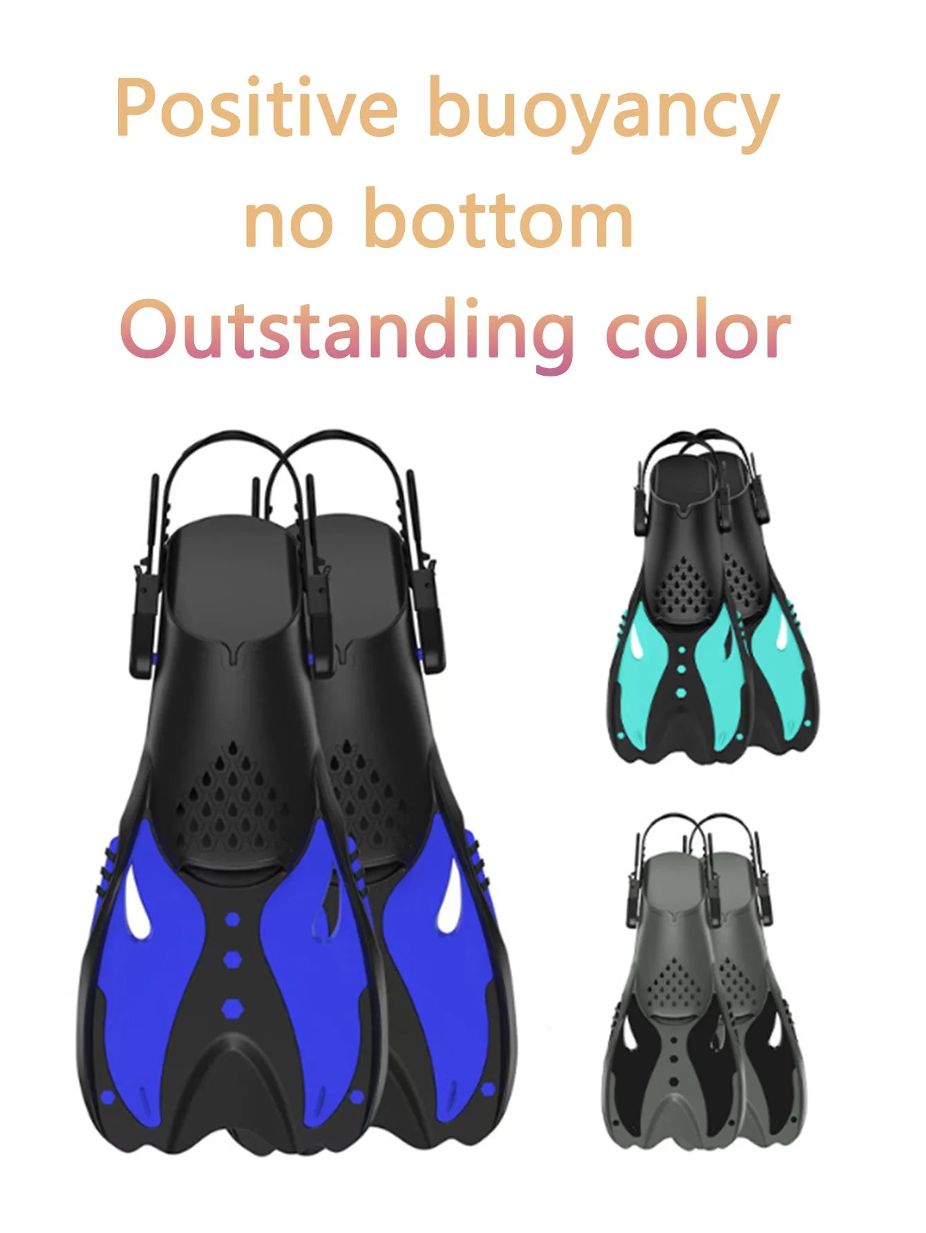 NoEnName Null 2710 &ndash; Adjustable Silicone Snorkeling Fins