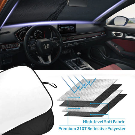 JYMAOYI Sunshade Cover for Honda Civic 2006-2011 - UV Protection &amp; Privacy Shield