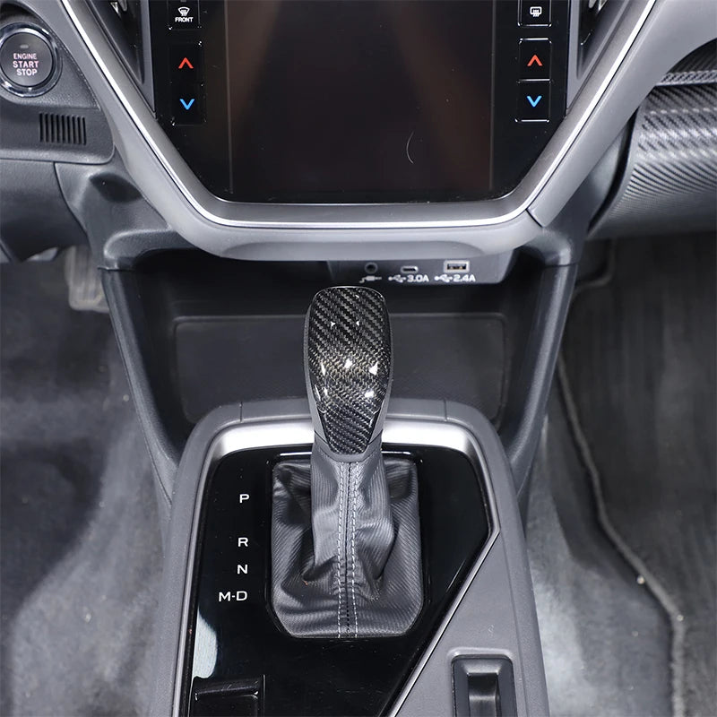 Real Carbon Fiber Gear Cover For Subaru Crosstrek 2023 2024