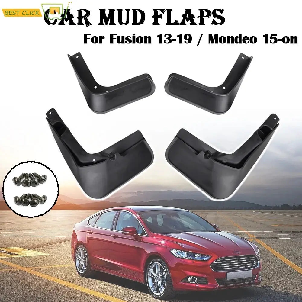 For Ford Fusion 2013-2019 Mondeo mk5 2015-on Set Molded Mud Flaps Mudflaps Splash Guards Front Rear Mud Flap Mudguards Fender by InterCyprus Trading Ltd