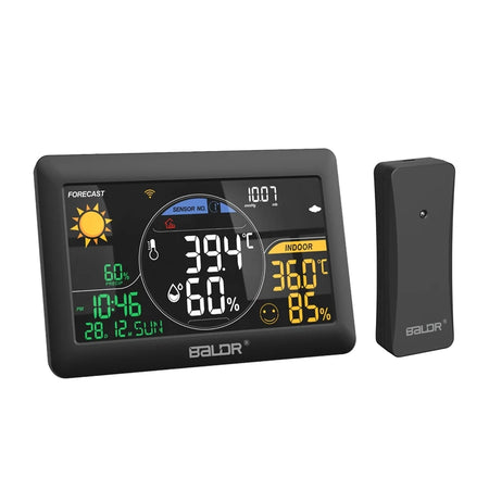 BALDR WiFi Weather Station with App-Controlled Indoor/Outdoor Monitoring Black 1 Sesor