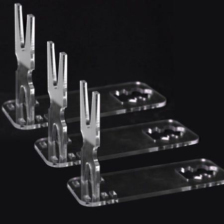 Acrylic Clear Pistol Rack &ndash; Adjustable Short Gun Model 3 Set