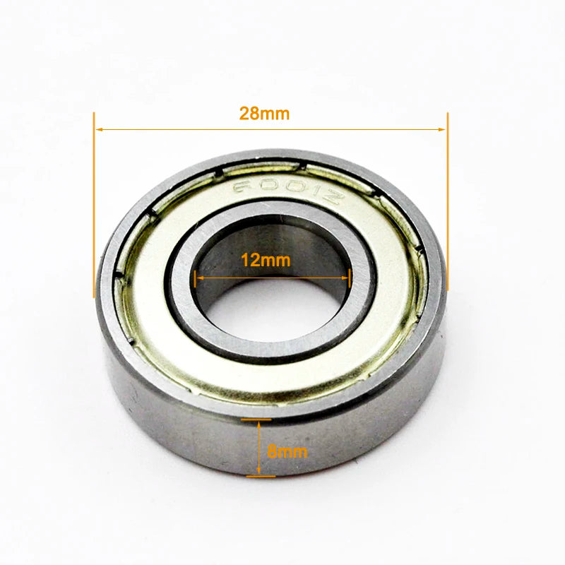 6000ZZ 6001ZZ Bearing Set - Deep Groove Ball Bearings 6001ZZ 12x28x8mm / CHINA / 2Pcs