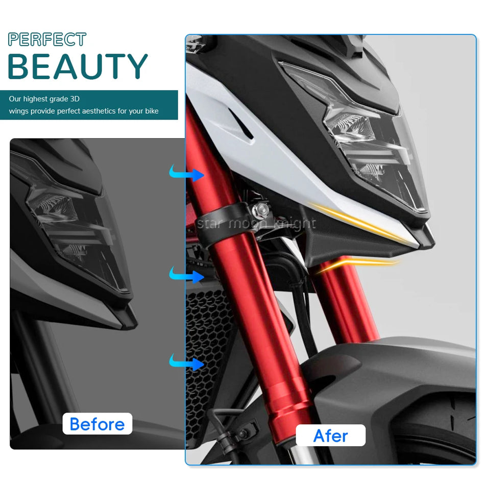 Defletor de Asa Frontal Honda CB750 Hornet para Modelo 2023 com Plástico ABS, Spoiler Frontal Decorativo