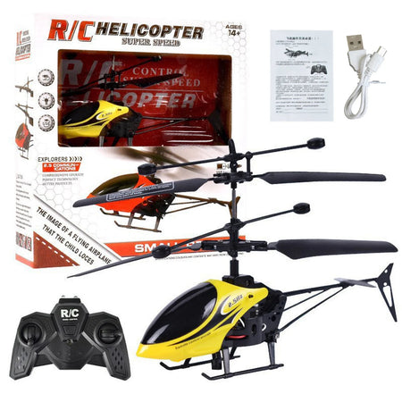 Remote Control Helicopter &ndash; 2-Channel Fun for Indoor and Outdoor Play QF810yellow