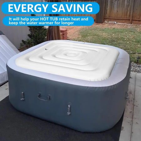 Inflatable Hot Tub Cover &ndash; Energy Saving PVC Protective Lid