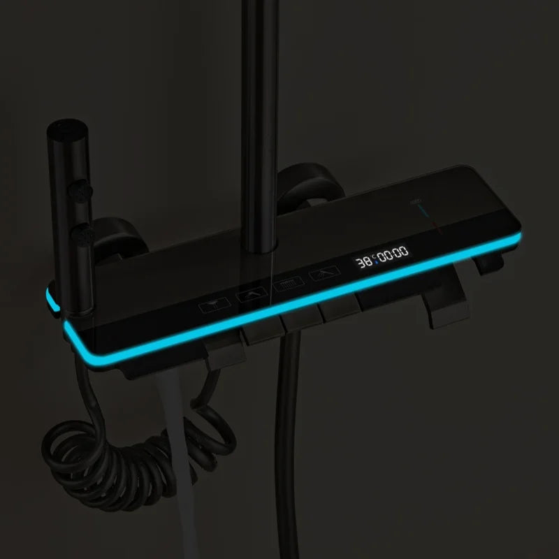 Temperature Digital Display Shower Set – Ambient Light