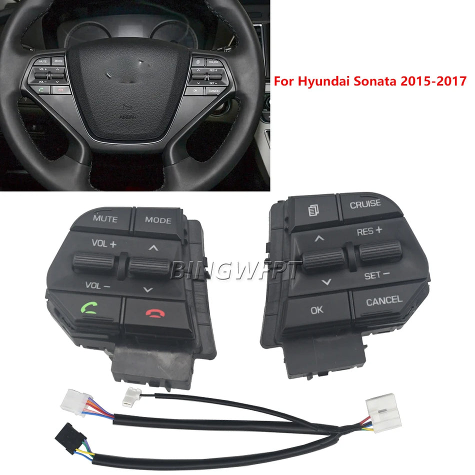 Multifunkční tlačítko na volant s Bluetooth pro Hyundai Sonata 2014-2017