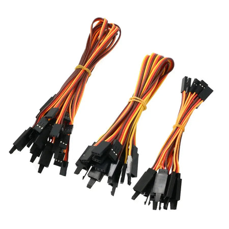 10Pcs 100 /150 / 200 / 300 / 500 / 1000mm Anti-loose 60 Core Servo Extension Lead Wire Cable For RC Futaba JR Male to Female by InterCyprus Trading Ltd