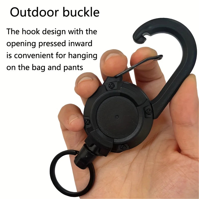 Outdoor Retractable Keychain with Heavy Duty Carabiner &ndash; 2/4/8pcs Badge Holder Reel