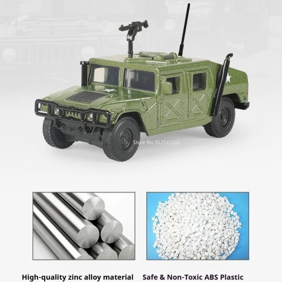 Model de mașină de luptă din metal, diecast, 1:64, cu roți glisante.