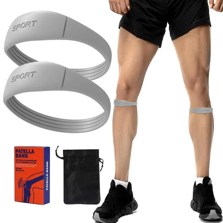 Silicone Patella Tendon Knee Straps | Elastic Knee Support for Sports
