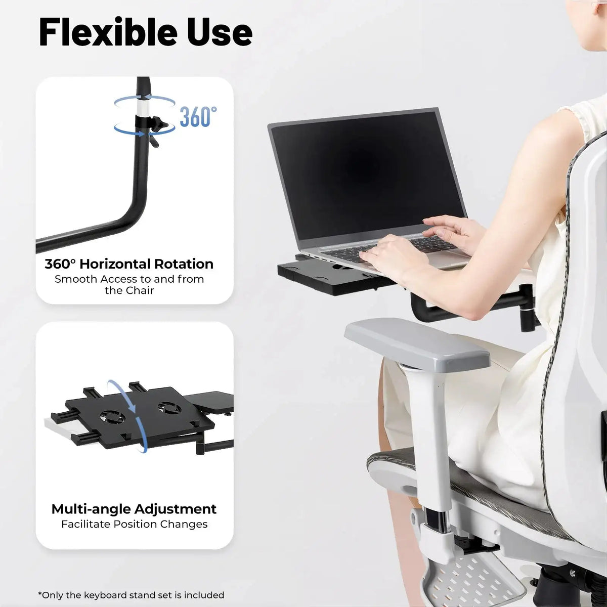 Adjustable Laptop Stand 360 Rotating Tray &ndash; Cooling Fans