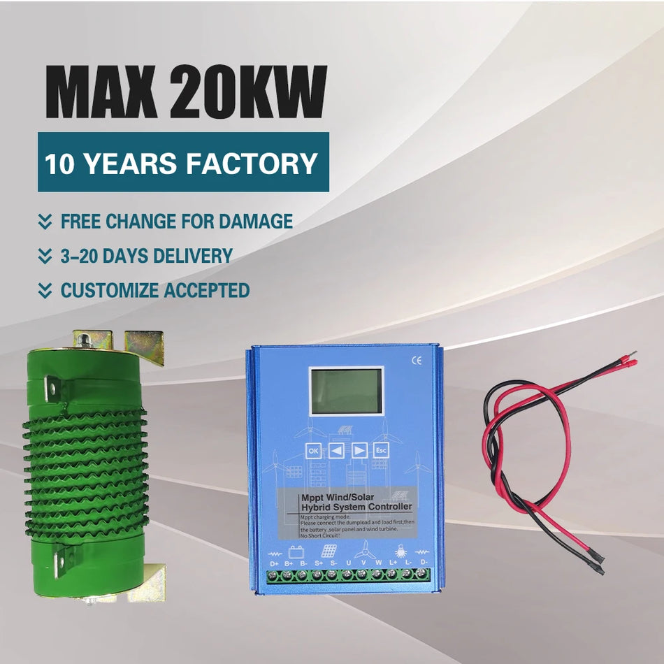 25KW MPPT Saulės Vėjo Hibridinis Sistema Namams 12V 24V 48V