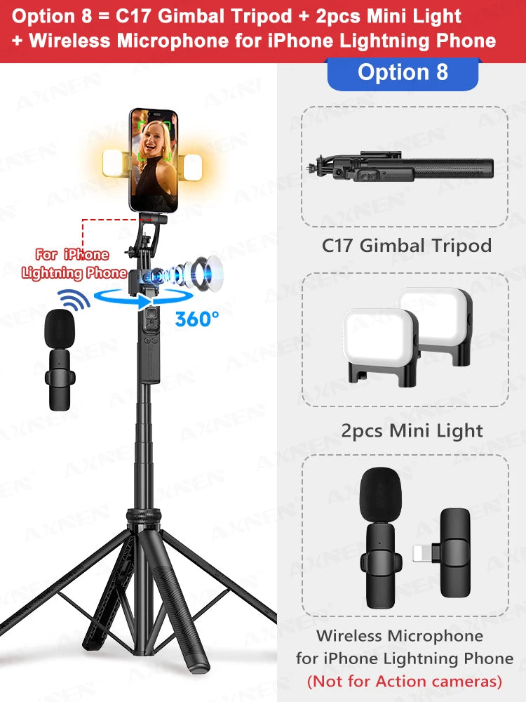 C17 AI Smart Gimbal Tripod &ndash; 360 Degree Auto Face Tracking Option 8 / CHINA