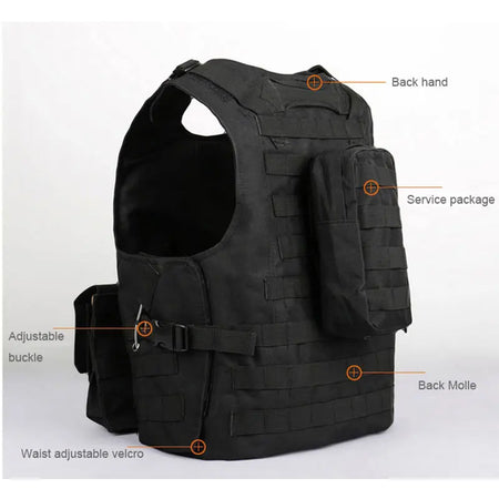 Tactical Camouflage Molle Vest &ndash; Durable 600D Oxford