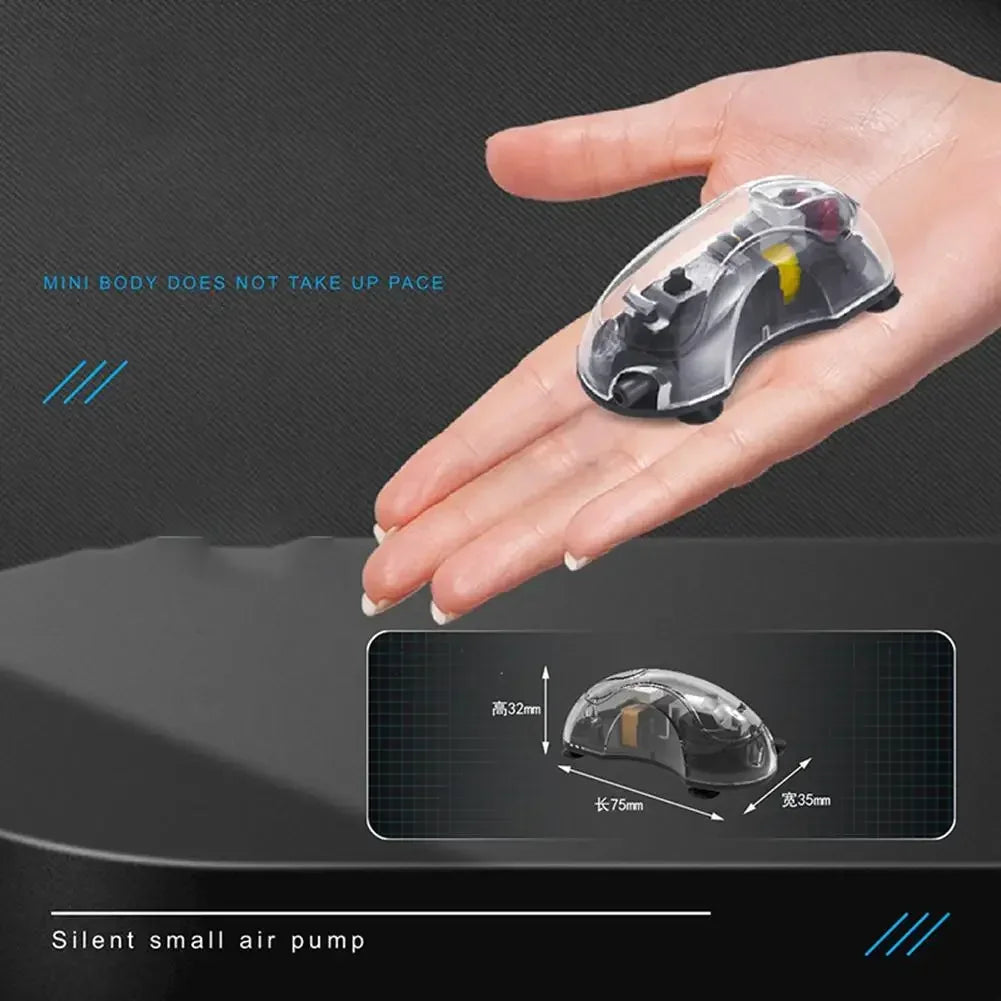 Portable Aquarium Mini Oxygen Pump &ndash; Low Noise USB Charging