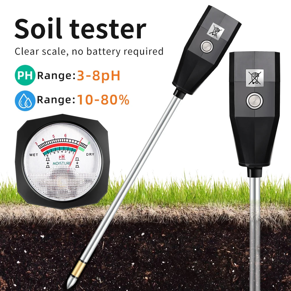Soil Detector &ndash; 2 In 1 Moisture And pH Meter Waterproof 305mm probe