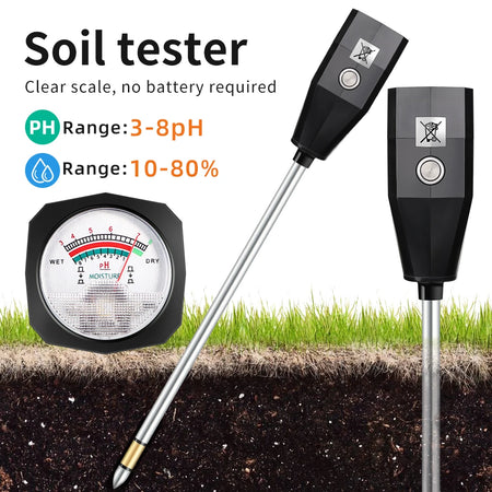 Soil Detector &ndash; 2 In 1 Moisture And pH Meter Waterproof 305mm probe