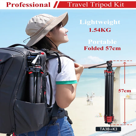 TA3B Gazelle &ndash; Lightweight Travel Tripod With Fluid Head