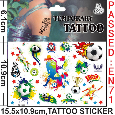 Football Tattoo Stickers - Waterproof Designs for All Ages Tattoo stickers-1pc 2