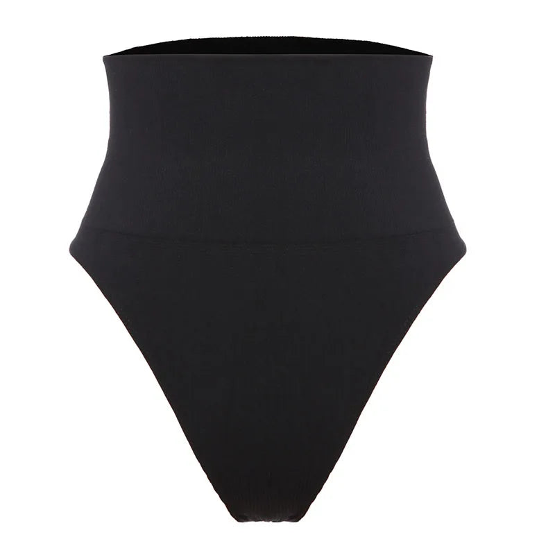 High Waist Thong Body Shaper with Tummy Control and Butt Lifter black / M / CHINA