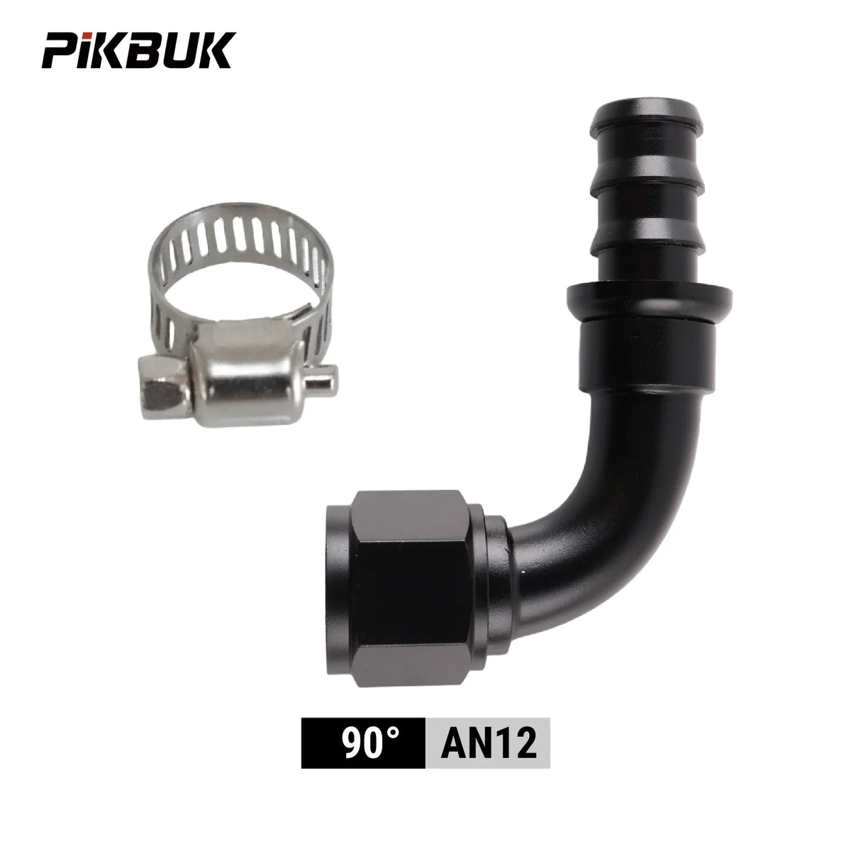 PIKBUK Universal AN4 6 8 10 12 Push-on Hose End Fittings Fuel Oil Cooler Hose Fitting 180 Degree Reusable Connection Adapter by InterCyprus Trading Ltd