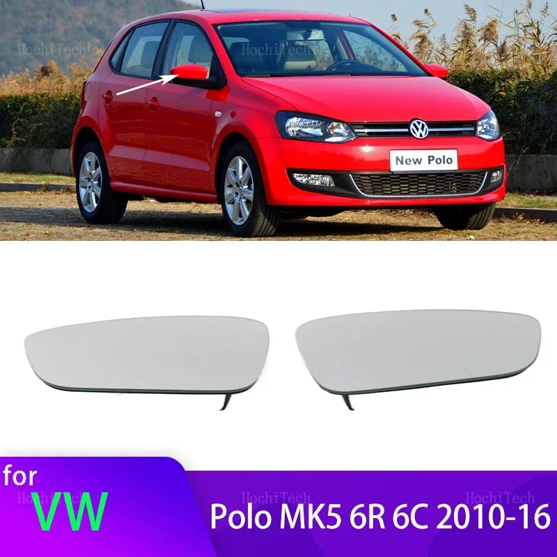 Apsildāmā sānu spoguļa stikls Volkswagen Polo MK5 6R 6C 2010-2016