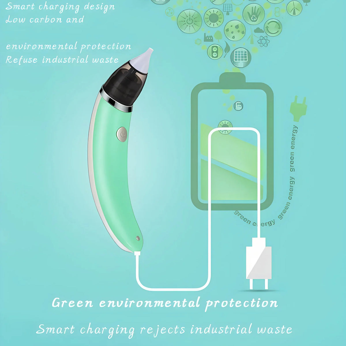 Alextrasza Baby Electric Nasal Aspirator - Rechargeable &amp; Soft Silicone