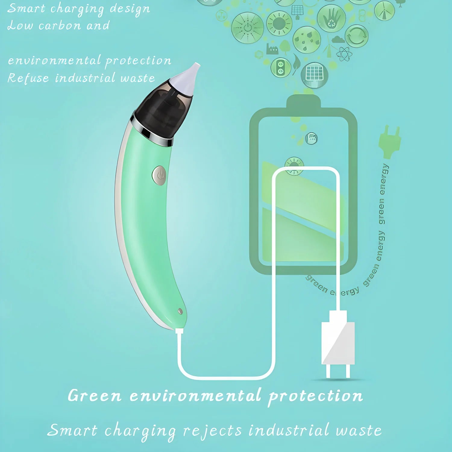 Alextrasza Baby Electric Nasal Aspirator - Rechargeable &amp; Soft Silicone